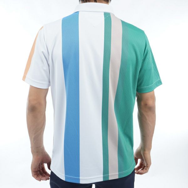 トミー ヒルフィガー ゴルフ Tommy Hilfiger Golf メンズ メンズ ビックマルチストライプ 半袖シャツ THMA405 詳細6