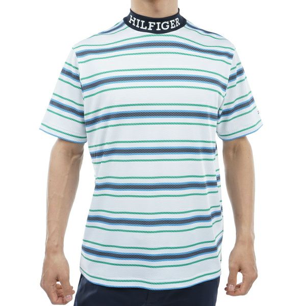 トミー ヒルフィガー ゴルフ Tommy Hilfiger Golf メンズ メンズ マルチボーダー 半袖モックネック THMA406 詳細2