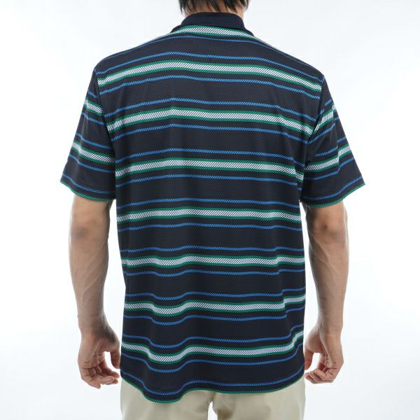 トミー ヒルフィガー ゴルフ Tommy Hilfiger Golf メンズ メンズ マルチボーダー 半袖モックネック THMA406 詳細5