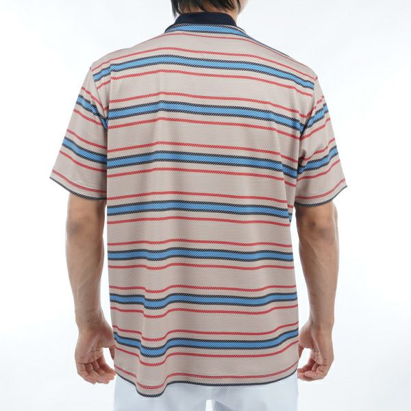 トミー ヒルフィガー ゴルフ Tommy Hilfiger Golf メンズ メンズ マルチボーダー 半袖モックネック THMA406 詳細9