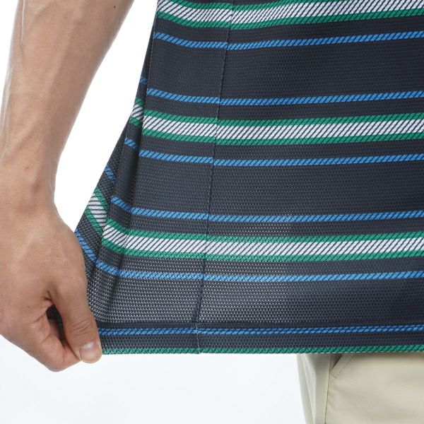 トミー ヒルフィガー ゴルフ Tommy Hilfiger Golf メンズ メンズ マルチボーダー 半袖モックネック THMA406 詳細12