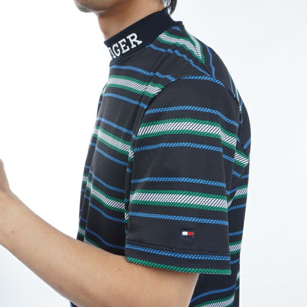 トミー ヒルフィガー ゴルフ Tommy Hilfiger Golf メンズ メンズ マルチボーダー 半袖モックネック THMA406 詳細13