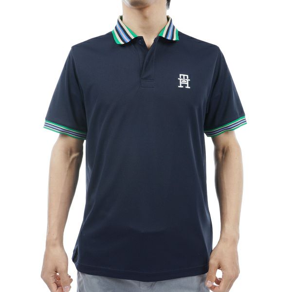 トミー ヒルフィガー ゴルフ Tommy Hilfiger Golf メンズ メンズ マルチライン 半袖ポロシャツ THMA407 詳細3