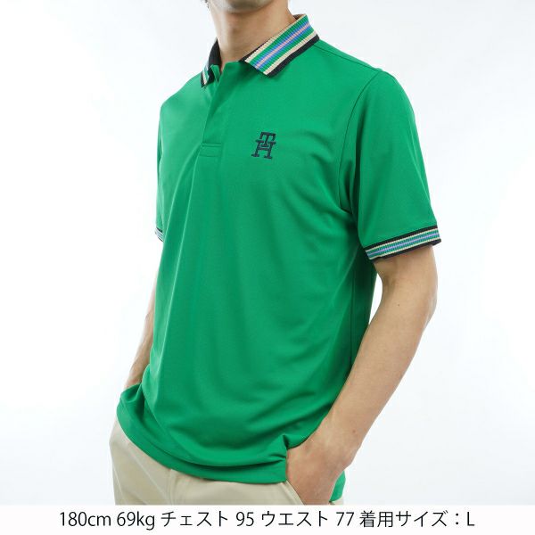 トミー ヒルフィガー ゴルフ Tommy Hilfiger Golf メンズ メンズ マルチライン 半袖ポロシャツ THMA407 詳細5