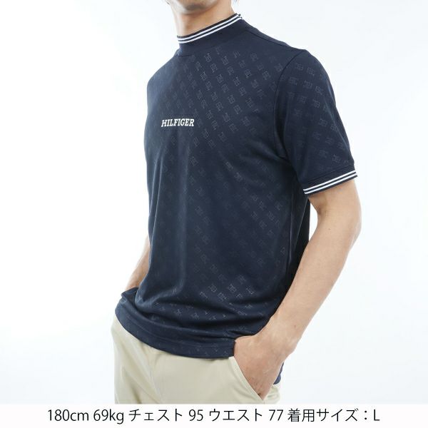 トミー ヒルフィガー ゴルフ Tommy Hilfiger Golf メンズ メンズ THモノグラム 半袖モックネックシャツ THMA408 詳細9
