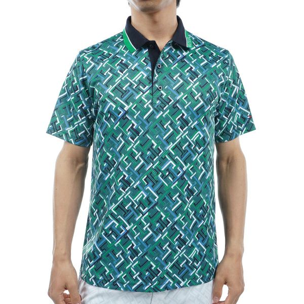 トミー ヒルフィガー ゴルフ Tommy Hilfiger Golf メンズ メンズ THモノグラム 半袖ポロシャツ THMA409 詳細1