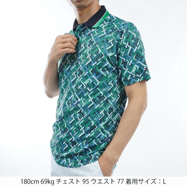トミー ヒルフィガー ゴルフ Tommy Hilfiger Golf メンズ メンズ THモノグラム 半袖ポロシャツ THMA409 詳細5