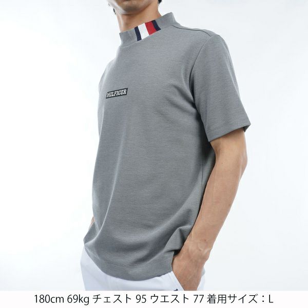 トミー ヒルフィガー ゴルフ Tommy Hilfiger Golf メンズ メンズ ボックスロゴ 半袖モックネックシャツ THMA412 詳細6