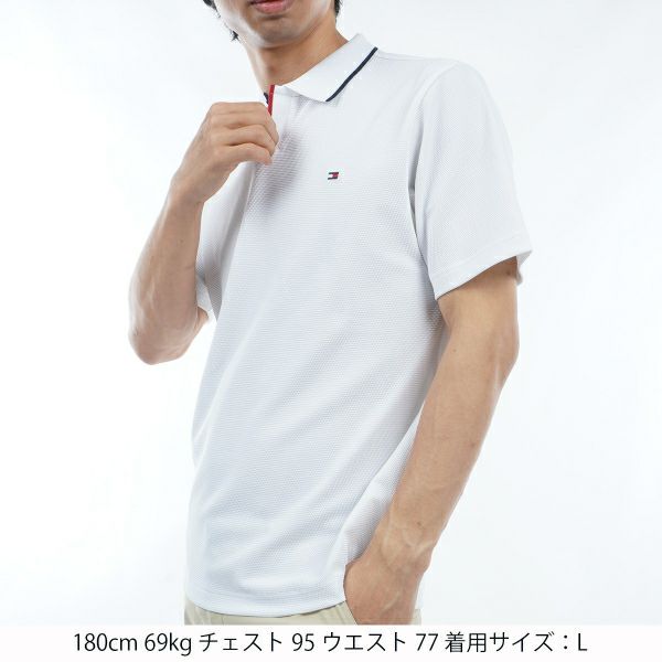 トミー ヒルフィガー ゴルフ Tommy Hilfiger Golf メンズ メンズ トラックグラフィック 半袖スキッパーシャツ THMA414 詳細6