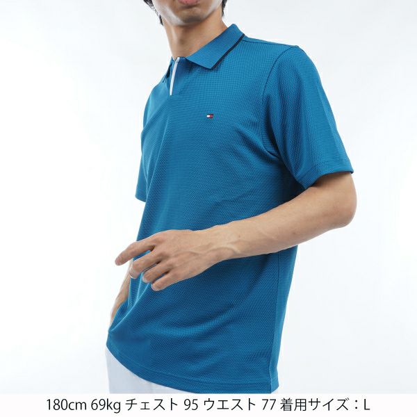 トミー ヒルフィガー ゴルフ Tommy Hilfiger Golf メンズ メンズ トラックグラフィック 半袖スキッパーシャツ THMA414 詳細8