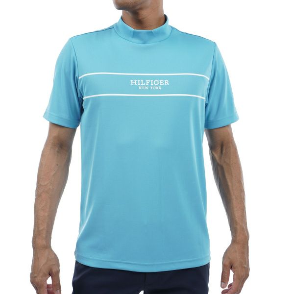 トミー ヒルフィガー ゴルフ Tommy Hilfiger Golf メンズ メンズ パネルストライプ 半袖モックネックシャツ THMA420 詳細1