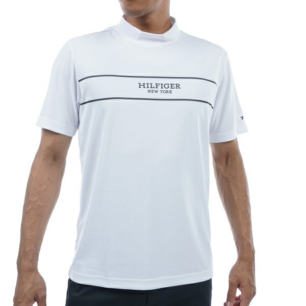 トミー ヒルフィガー ゴルフ Tommy Hilfiger Golf メンズ メンズ パネルストライプ 半袖モックネックシャツ THMA420 詳細2