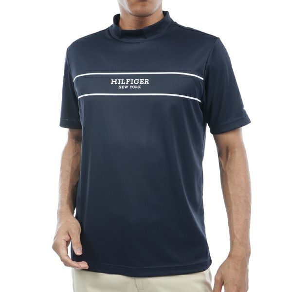 トミー ヒルフィガー ゴルフ Tommy Hilfiger Golf メンズ メンズ パネルストライプ 半袖モックネックシャツ THMA420 詳細4