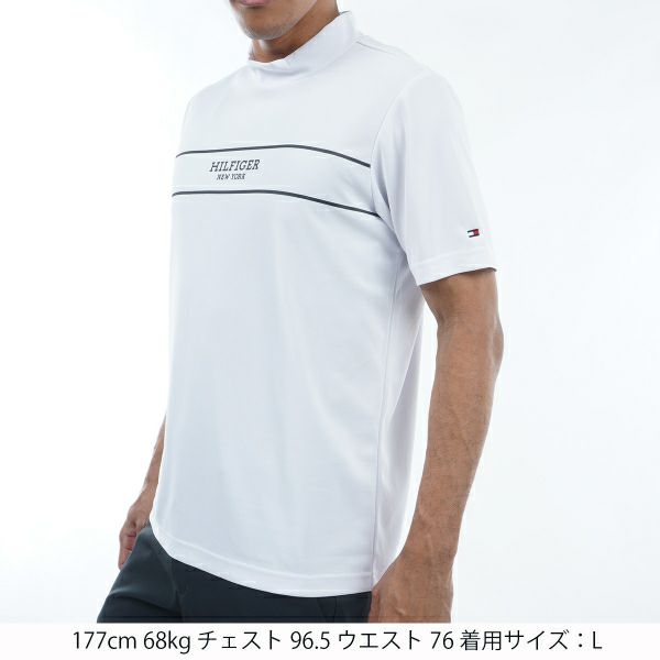 トミー ヒルフィガー ゴルフ Tommy Hilfiger Golf メンズ メンズ パネルストライプ 半袖モックネックシャツ THMA420 詳細9