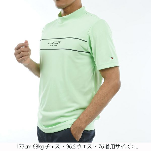 トミー ヒルフィガー ゴルフ Tommy Hilfiger Golf メンズ メンズ パネルストライプ 半袖モックネックシャツ THMA420 詳細17