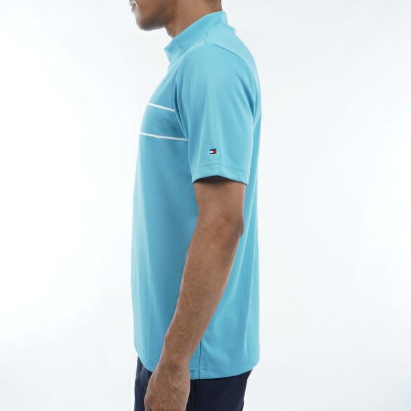 トミー ヒルフィガー ゴルフ Tommy Hilfiger Golf メンズ メンズ パネルストライプ 半袖モックネックシャツ THMA420 詳細19