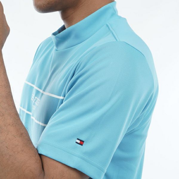 トミー ヒルフィガー ゴルフ Tommy Hilfiger Golf メンズ メンズ パネルストライプ 半袖モックネックシャツ THMA420 詳細22
