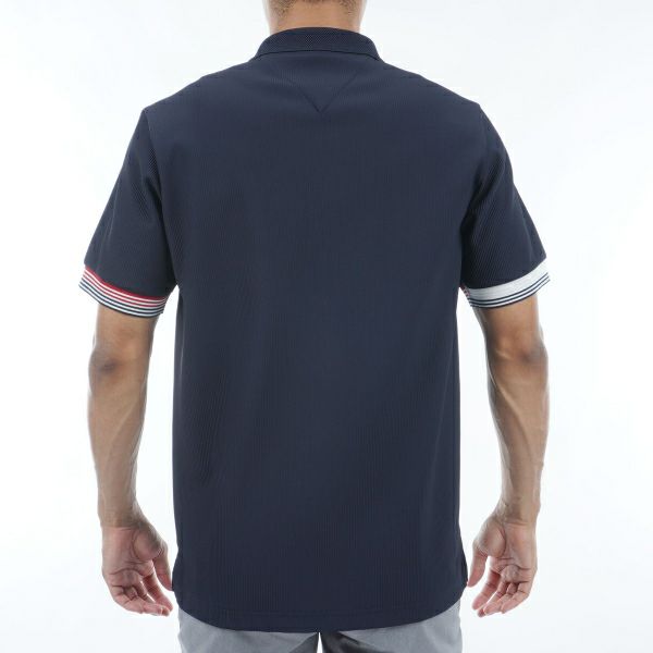 トミー ヒルフィガー ゴルフ Tommy Hilfiger Golf メンズ メンズ トリコットストライプ 半袖シャツ THMA421 詳細6