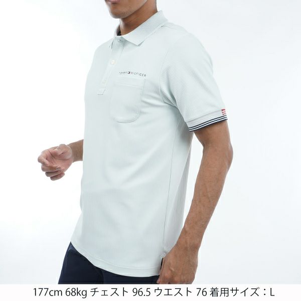 トミー ヒルフィガー ゴルフ Tommy Hilfiger Golf メンズ メンズ トリコットストライプ 半袖シャツ THMA421 詳細7