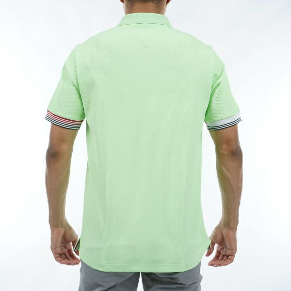 トミー ヒルフィガー ゴルフ Tommy Hilfiger Golf メンズ メンズ トリコットストライプ 半袖シャツ THMA421 詳細12