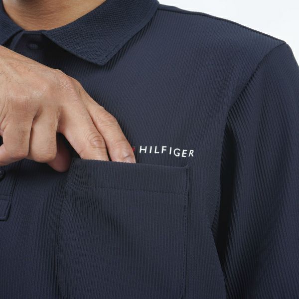 トミー ヒルフィガー ゴルフ Tommy Hilfiger Golf メンズ メンズ トリコットストライプ 半袖シャツ THMA421 詳細18