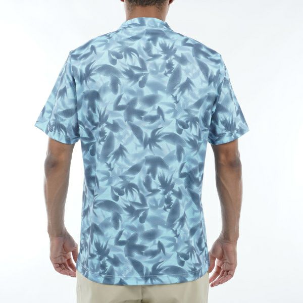 トミー ヒルフィガー ゴルフ Tommy Hilfiger Golf メンズ メンズ 木漏れ日リーフ 半袖モックシャツ THMA435 詳細5