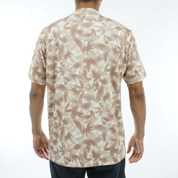 トミー ヒルフィガー ゴルフ Tommy Hilfiger Golf メンズ メンズ 木漏れ日リーフ 半袖モックシャツ THMA435 詳細9