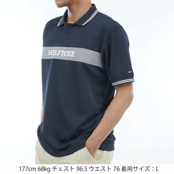 トミー ヒルフィガー ゴルフ Tommy Hilfiger Golf メンズ メンズ ビッグ鹿の子 半袖ガゼットポロシャツ THMA439 詳細10