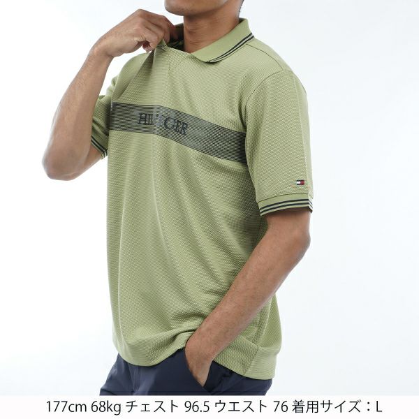 トミー ヒルフィガー ゴルフ Tommy Hilfiger Golf メンズ メンズ ビッグ鹿の子 半袖ガゼットポロシャツ THMA439 詳細12