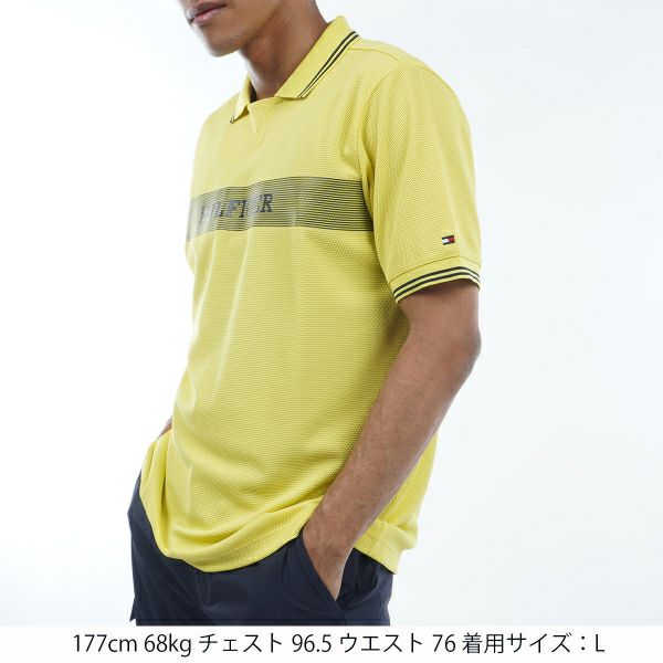 トミー ヒルフィガー ゴルフ Tommy Hilfiger Golf メンズ メンズ ビッグ鹿の子 半袖ガゼットポロシャツ THMA439 詳細14