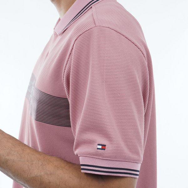 トミー ヒルフィガー ゴルフ Tommy Hilfiger Golf メンズ メンズ ビッグ鹿の子 半袖ガゼットポロシャツ THMA439 詳細19