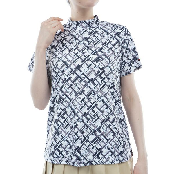 トミー ヒルフィガー ゴルフ Tommy Hilfiger Golf レディース レディース THモノグラム 半袖モックシャツ THLA402 詳細2