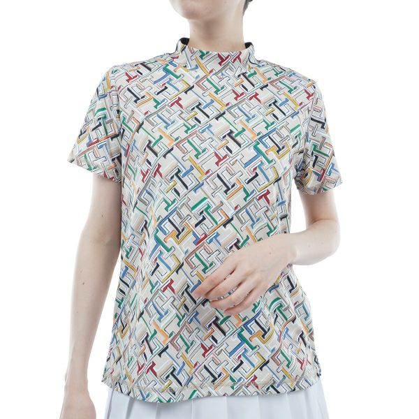 トミー ヒルフィガー ゴルフ Tommy Hilfiger Golf レディース レディース THモノグラム 半袖モックシャツ THLA402 詳細3