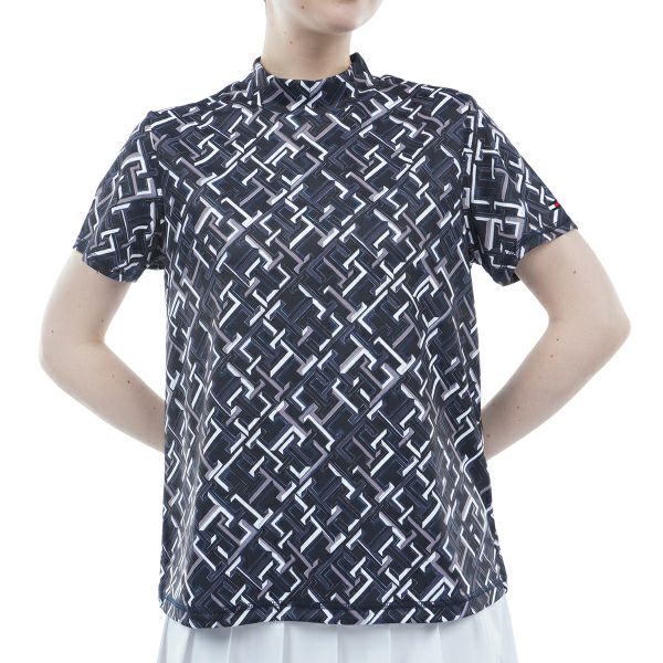 トミー ヒルフィガー ゴルフ Tommy Hilfiger Golf レディース レディース THモノグラム 半袖モックシャツ THLA402 詳細4
