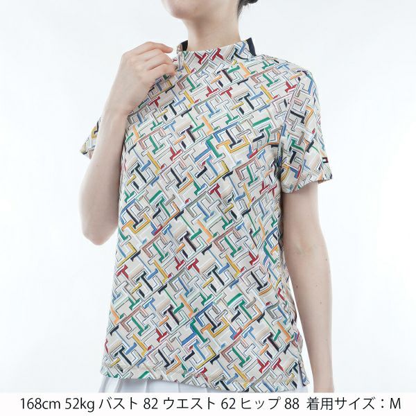 トミー ヒルフィガー ゴルフ Tommy Hilfiger Golf レディース レディース THモノグラム 半袖モックシャツ THLA402 詳細9