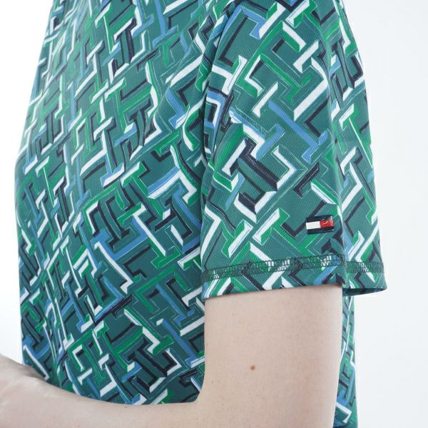 トミー ヒルフィガー ゴルフ Tommy Hilfiger Golf レディース レディース THモノグラム 半袖モックシャツ THLA402 詳細16