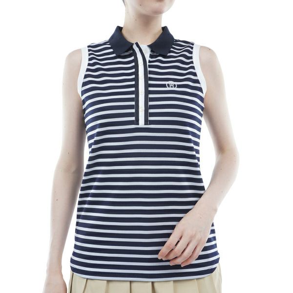 トミー ヒルフィガー ゴルフ Tommy Hilfiger Golf レディース レディース ボーダー ノースリーブシャツ THLA403 詳細3
