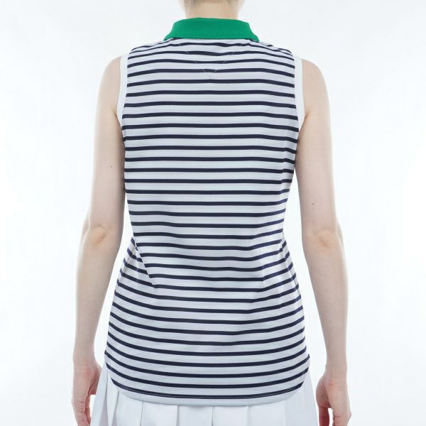 トミー ヒルフィガー ゴルフ Tommy Hilfiger Golf レディース レディース ボーダー ノースリーブシャツ THLA403 詳細7