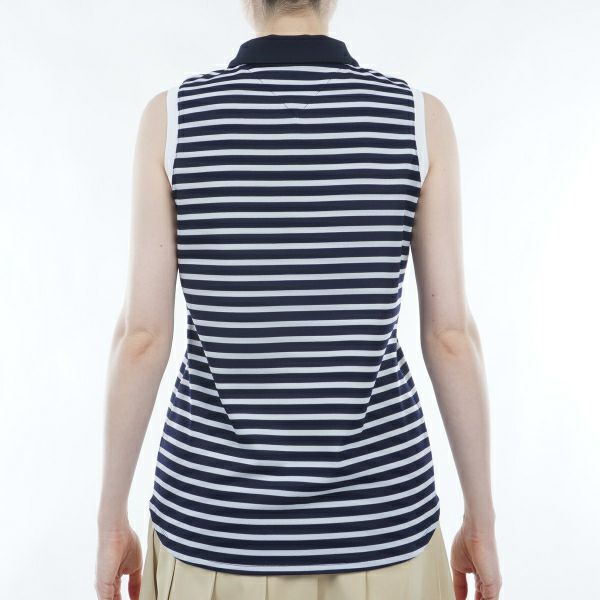 トミー ヒルフィガー ゴルフ Tommy Hilfiger Golf レディース レディース ボーダー ノースリーブシャツ THLA403 詳細9