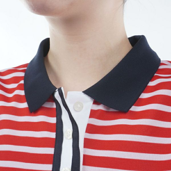 トミー ヒルフィガー ゴルフ Tommy Hilfiger Golf レディース レディース ボーダー ノースリーブシャツ THLA403 詳細14