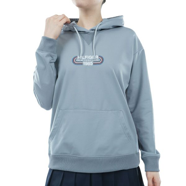 トミー ヒルフィガー ゴルフ Tommy Hilfiger Golf レディース レディース トラックロゴ フーディーライトスウェット THLA407 詳細2