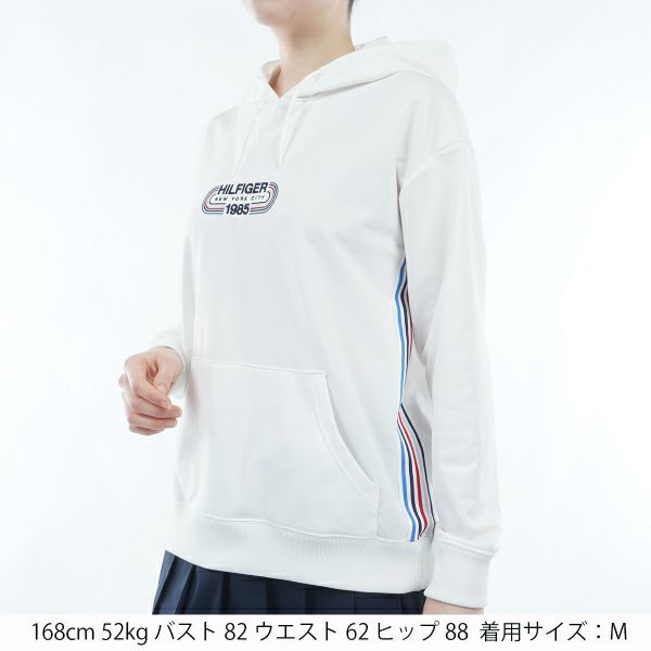 トミー ヒルフィガー ゴルフ Tommy Hilfiger Golf レディース レディース トラックロゴ フーディーライトスウェット THLA407 詳細4