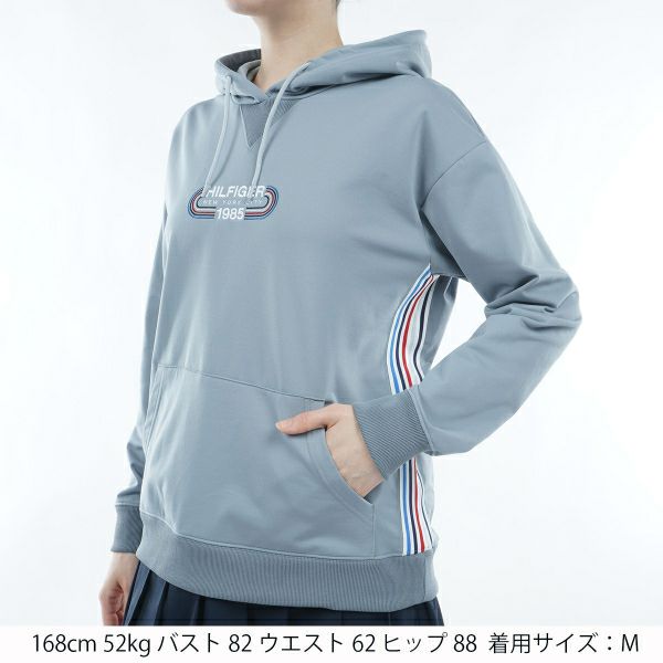 トミー ヒルフィガー ゴルフ Tommy Hilfiger Golf レディース レディース トラックロゴ フーディーライトスウェット THLA407 詳細6