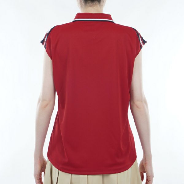 トミー ヒルフィガー ゴルフ Tommy Hilfiger Golf レディース レディース トリコロール フレンチスリーブシャツ THLA409 詳細5