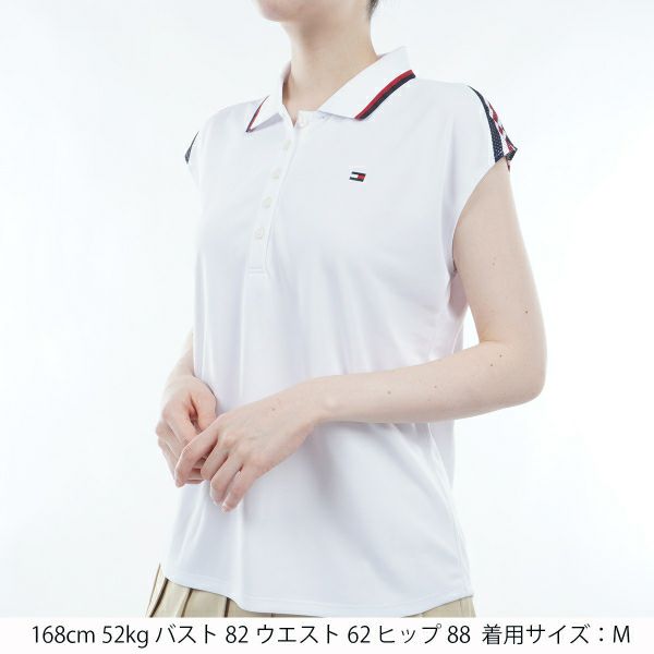 トミー ヒルフィガー ゴルフ Tommy Hilfiger Golf レディース レディース トリコロール フレンチスリーブシャツ THLA409 詳細6