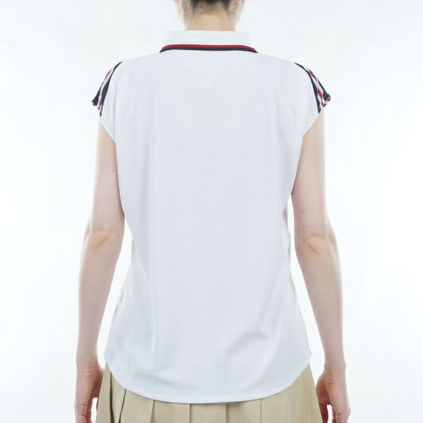 トミー ヒルフィガー ゴルフ Tommy Hilfiger Golf レディース レディース トリコロール フレンチスリーブシャツ THLA409 詳細7