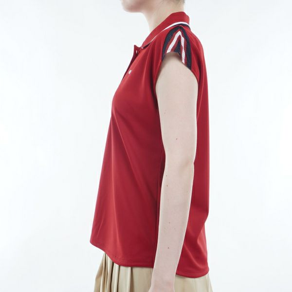 トミー ヒルフィガー ゴルフ Tommy Hilfiger Golf レディース レディース トリコロール フレンチスリーブシャツ THLA409 詳細10