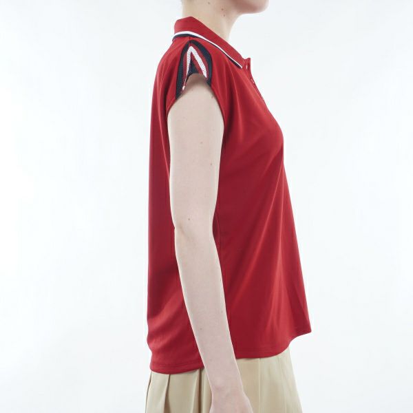 トミー ヒルフィガー ゴルフ Tommy Hilfiger Golf レディース レディース トリコロール フレンチスリーブシャツ THLA409 詳細11