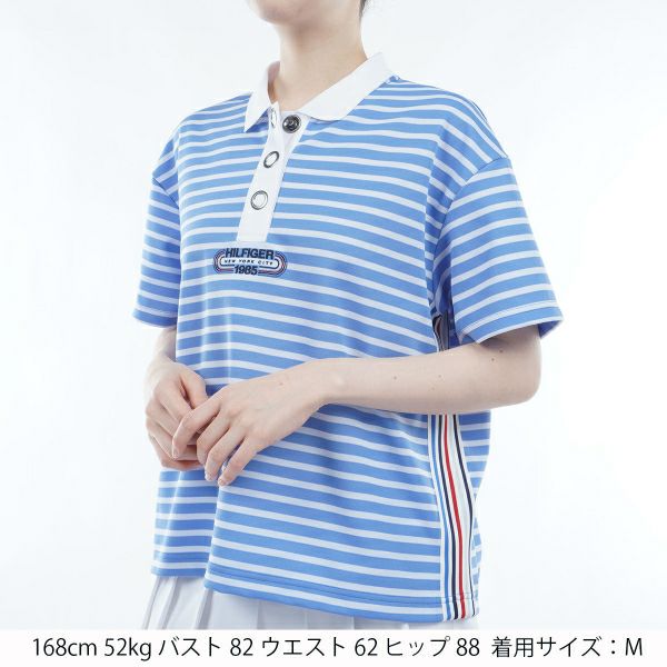 トミー ヒルフィガー ゴルフ Tommy Hilfiger Golf レディース レディース ボーダー リラックスポロシャツ THLA410 詳細4