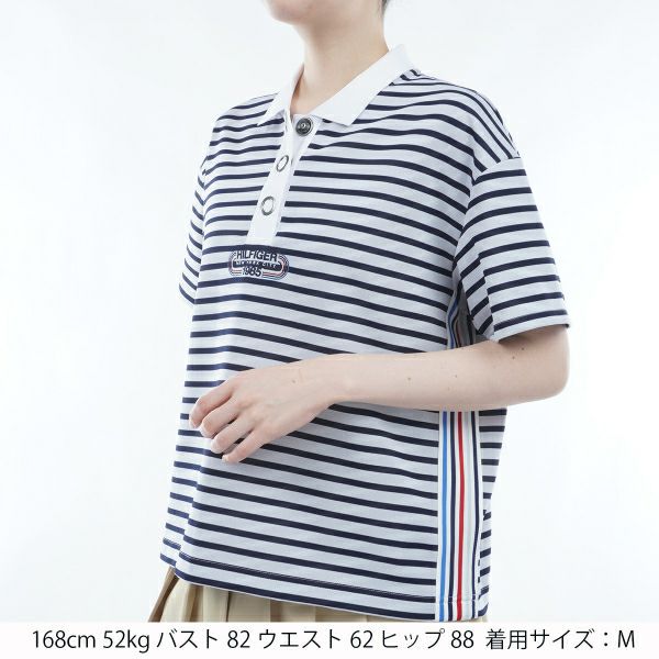 トミー ヒルフィガー ゴルフ Tommy Hilfiger Golf レディース レディース ボーダー リラックスポロシャツ THLA410 詳細6